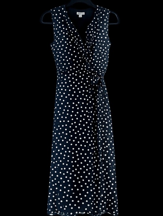 Bar III Dresses & Skirts - NWT Bar III Assymetrical Black Polka Dot Wrap Dress